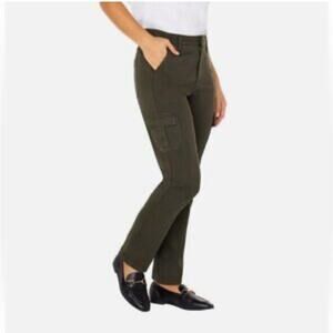 NEW Well Worn Women’s 14/34 Olive Green High Rise Tencel Blend Cargo Pant